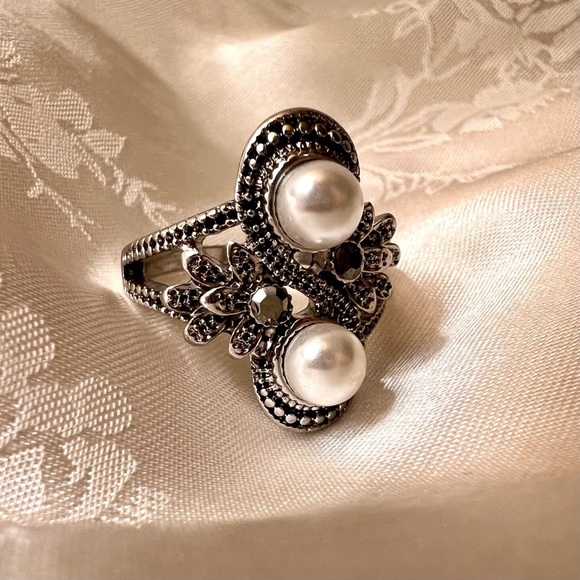 Lovisa Jewelry - Sterling Silver Pearl Ring, Sz 7.5